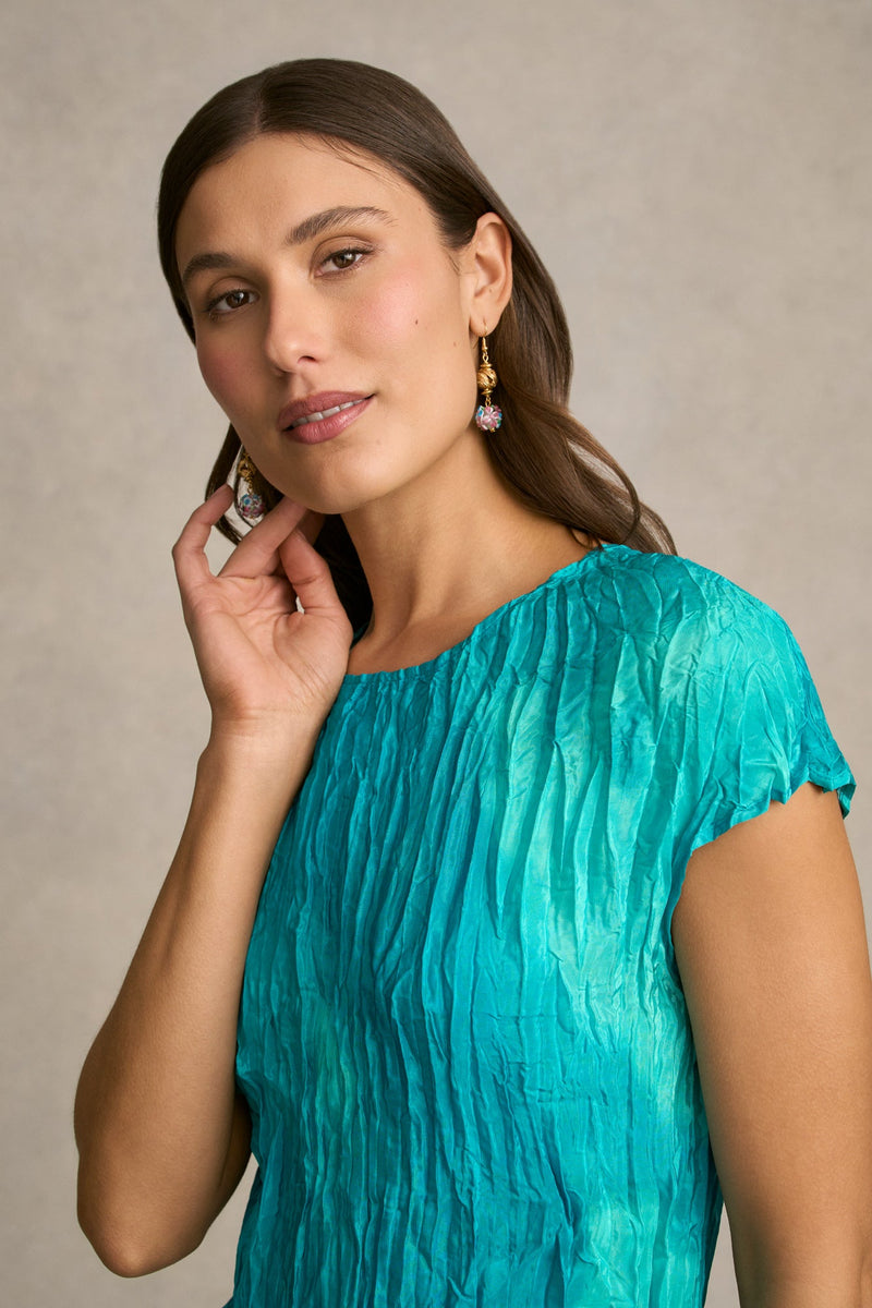 Crushed Shell Top - Tidal Drift Print