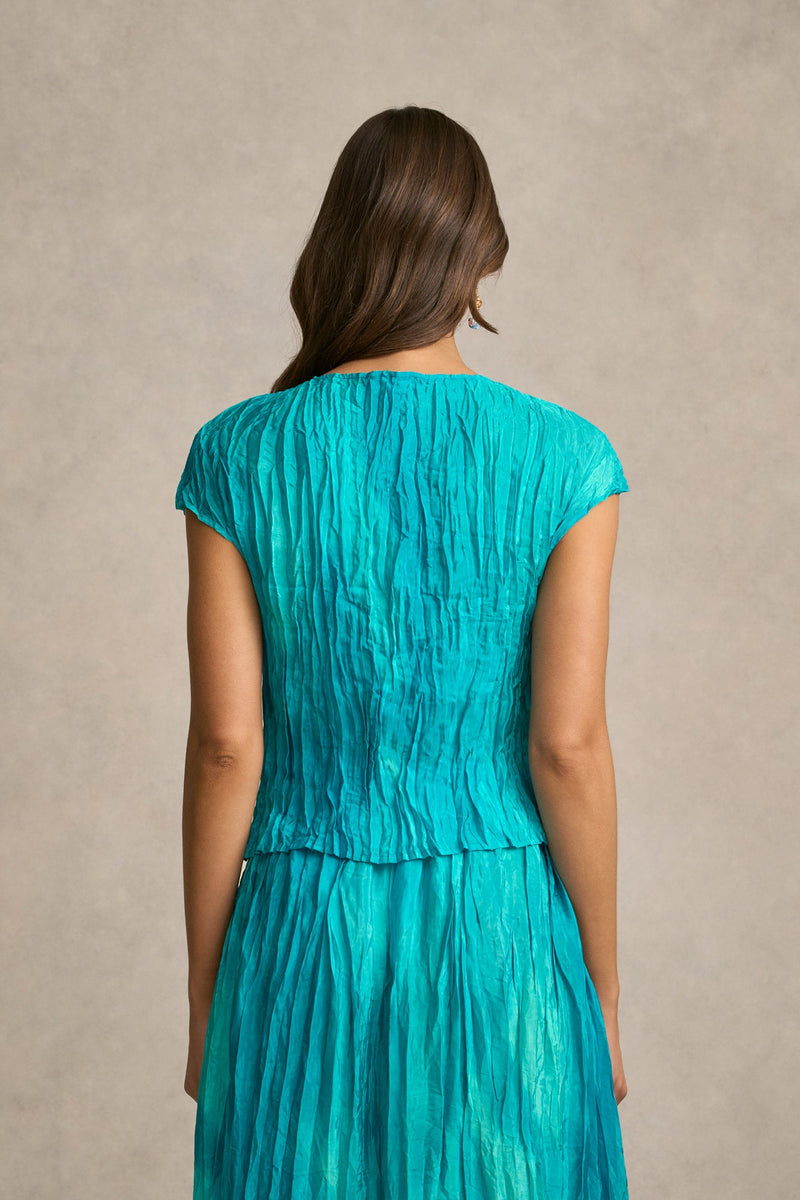 Crushed Shell Top - Tidal Drift Print
