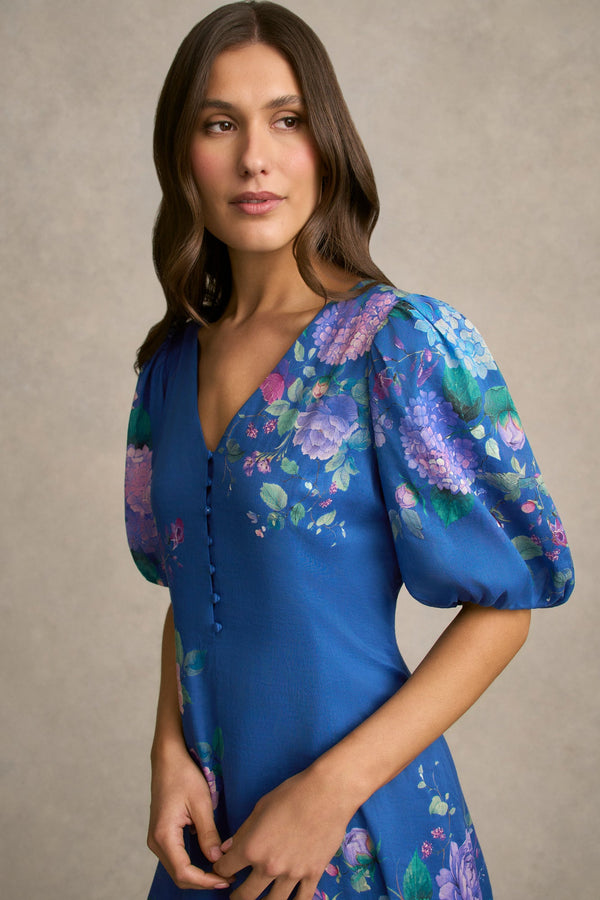 Border Print Dress - Blooms Border Print