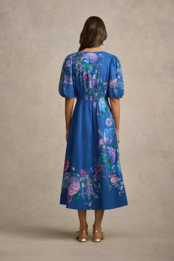 Border Print Dress - Blooms Border Print