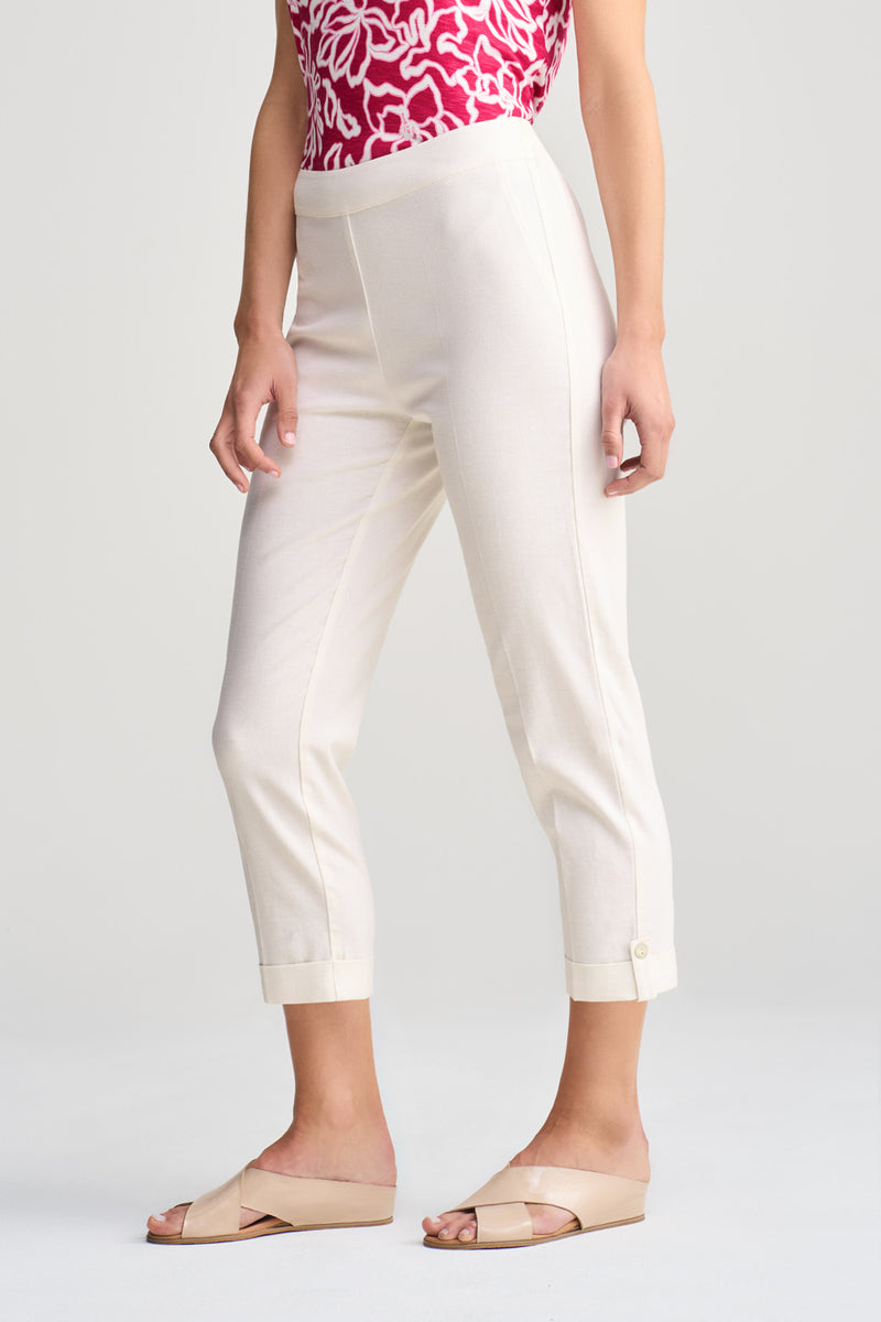7/8 Tapered Pant with Cuff - Cream