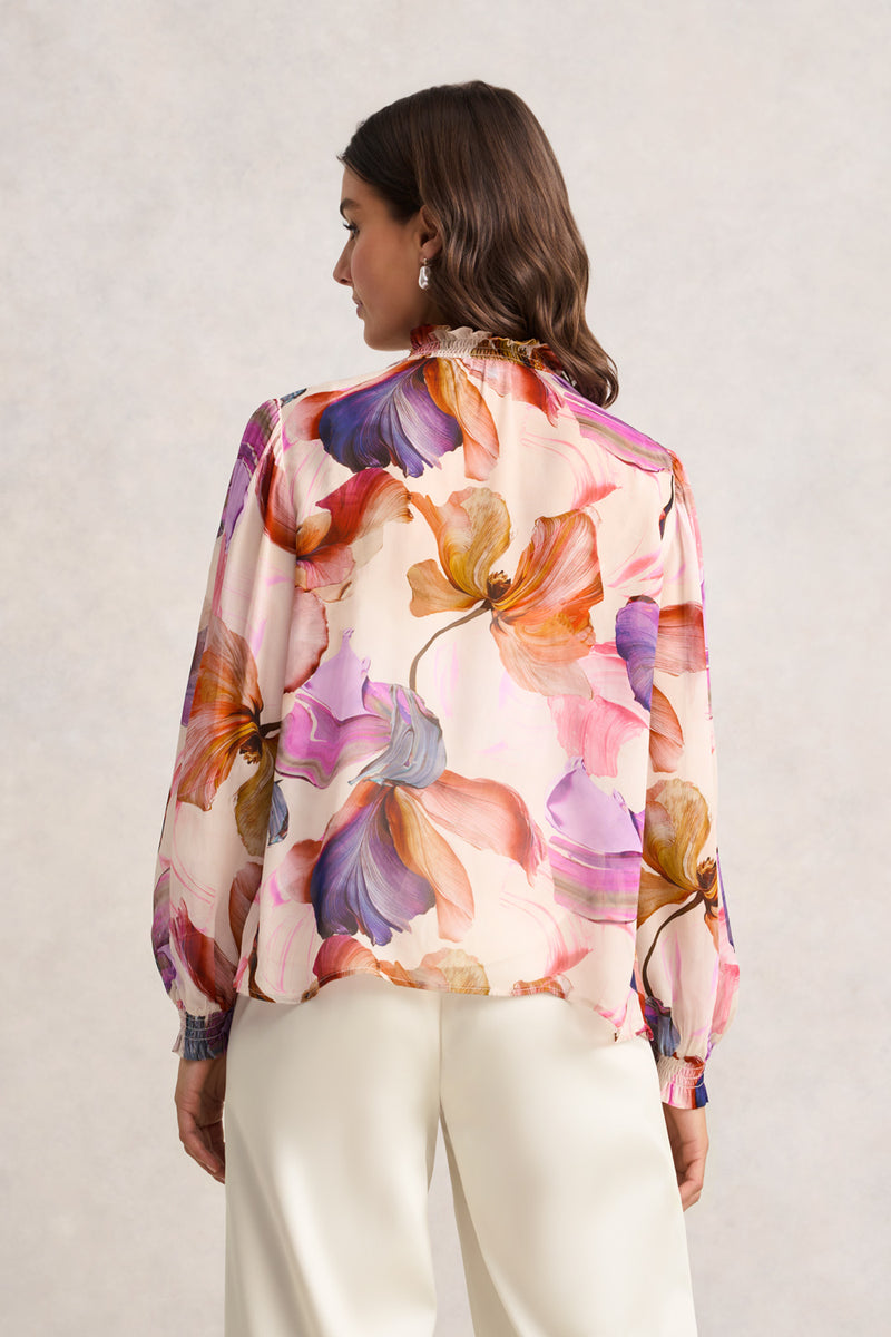 Georgette Floral Blouse – Impasto Floral Print