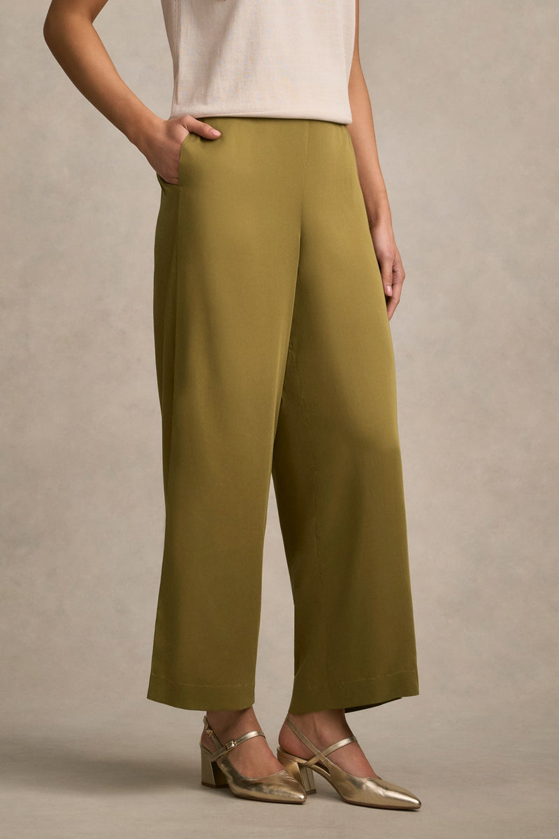 Wide Leg 7/8 Pant - Bronze