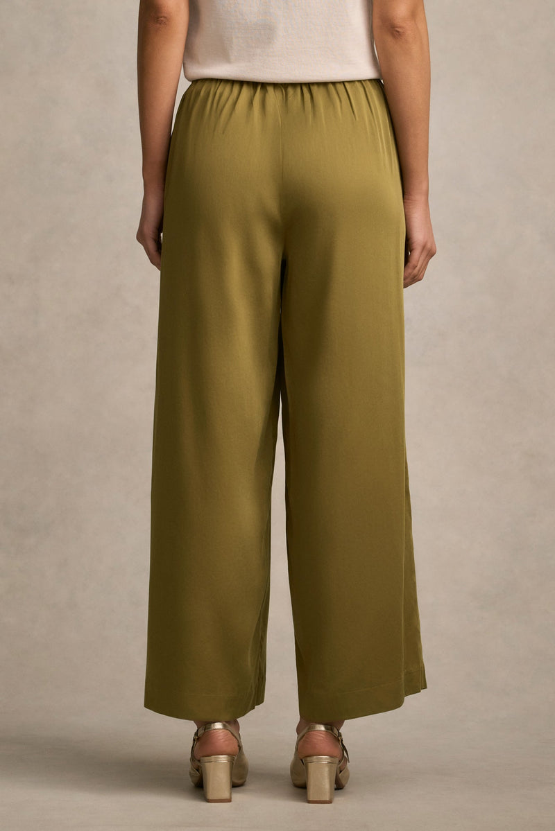 Wide Leg 7/8 Pant - Bronze