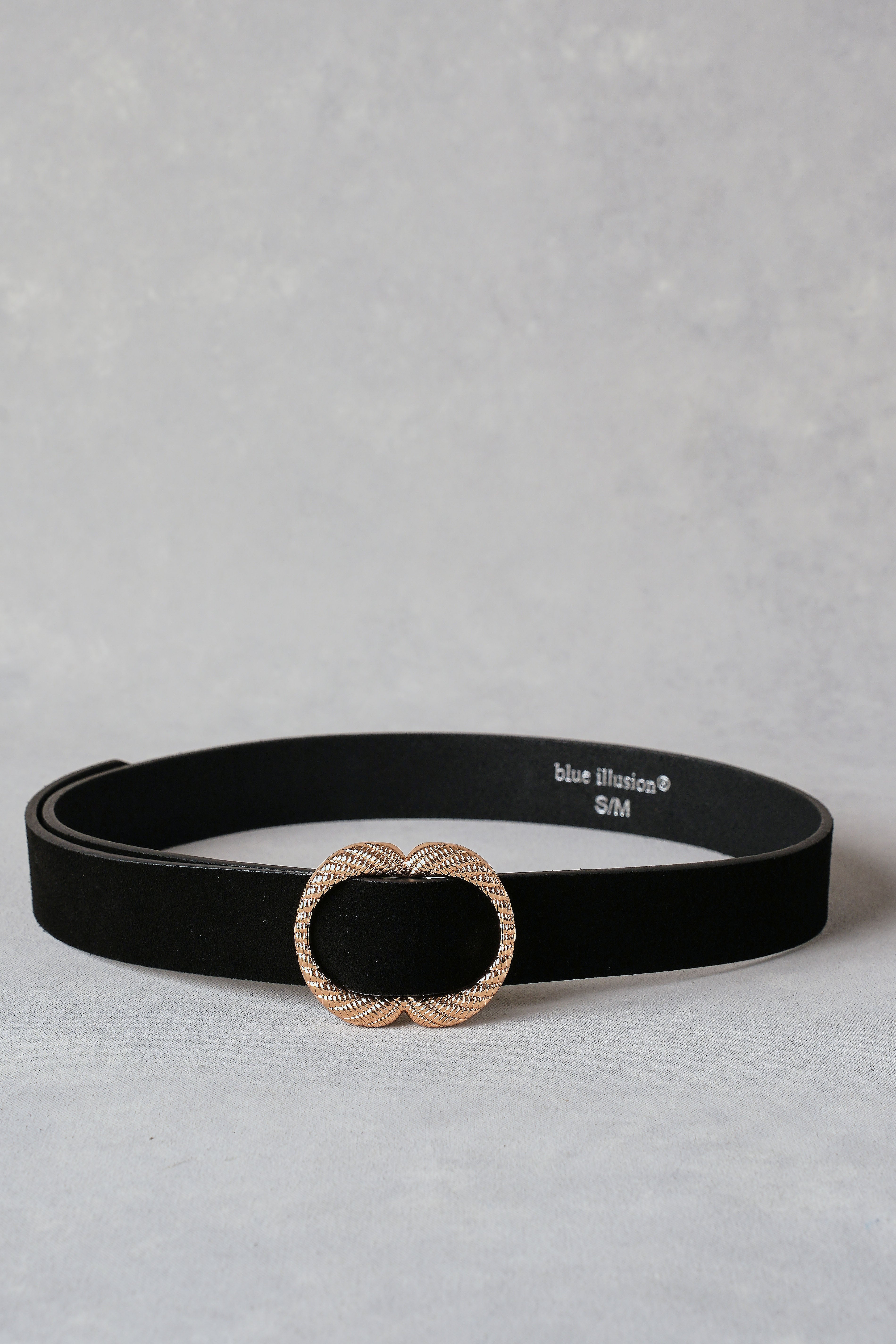 Sienna Suede Belt - Black – Blue Illusion