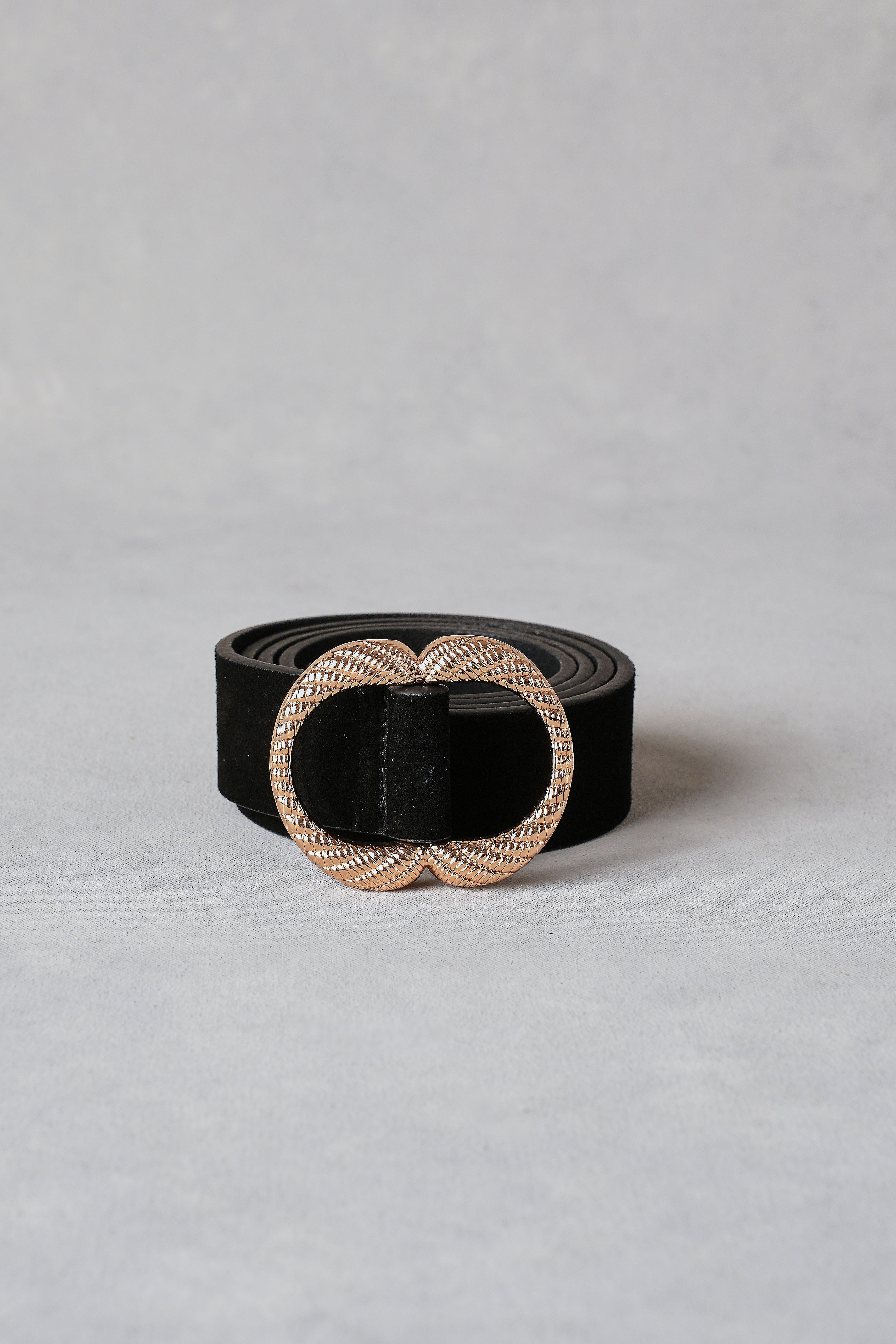 Sienna Suede Belt - Black – Blue Illusion