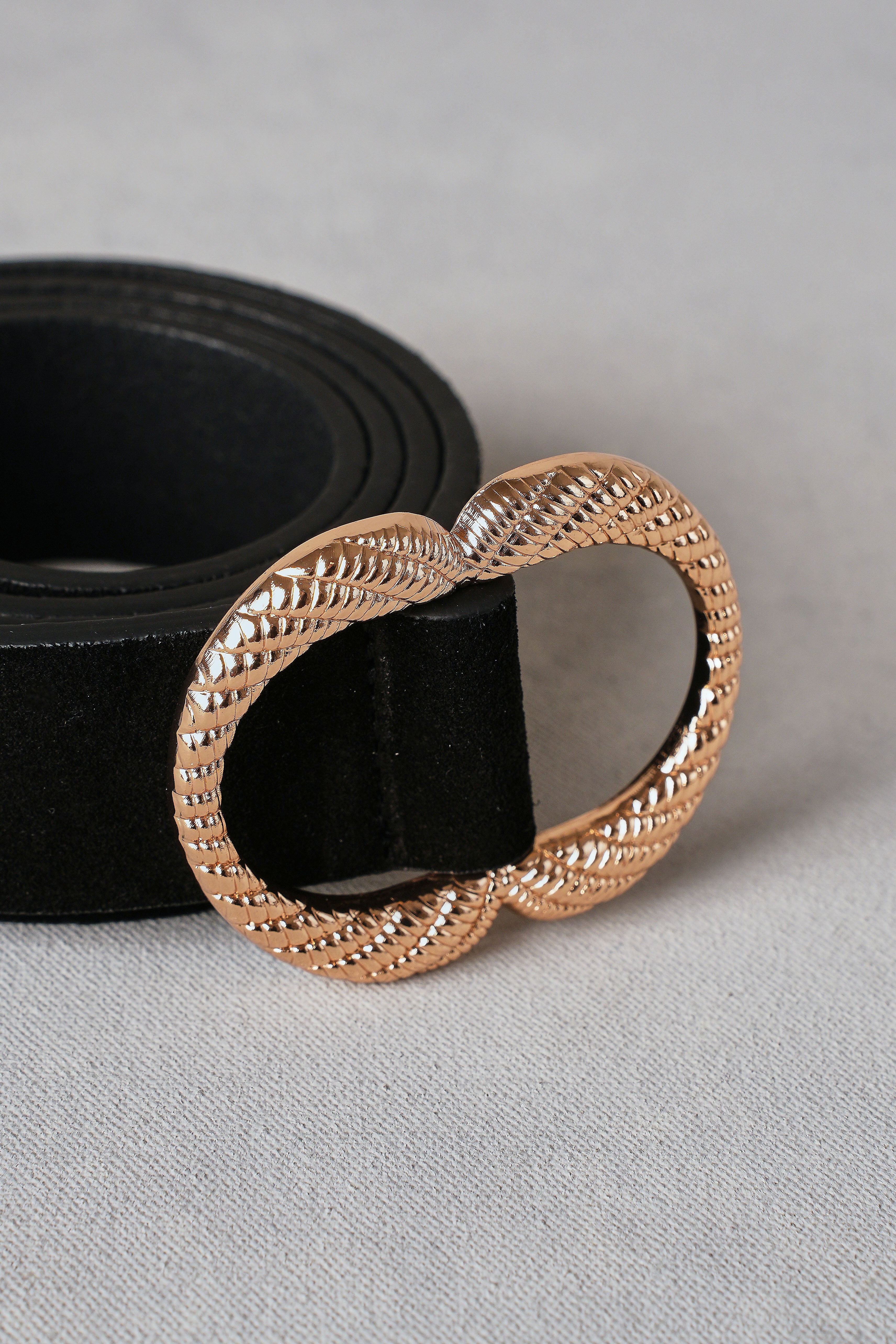 Sienna Suede Belt - Black – Blue Illusion