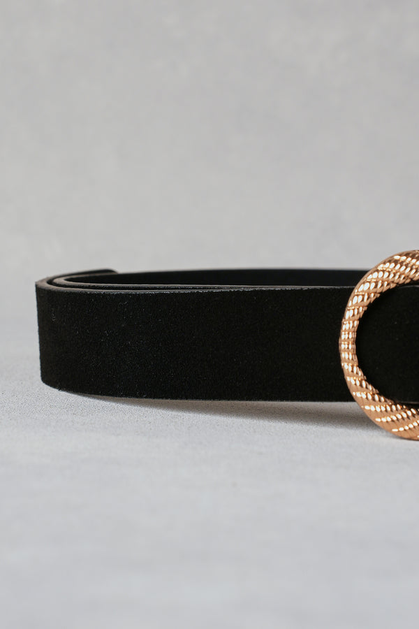 Sienna Suede Belt - Black