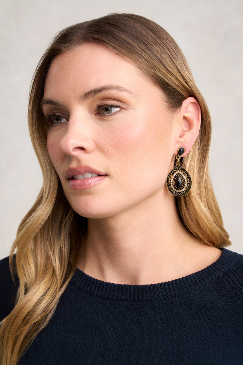 Black Halo Earrings