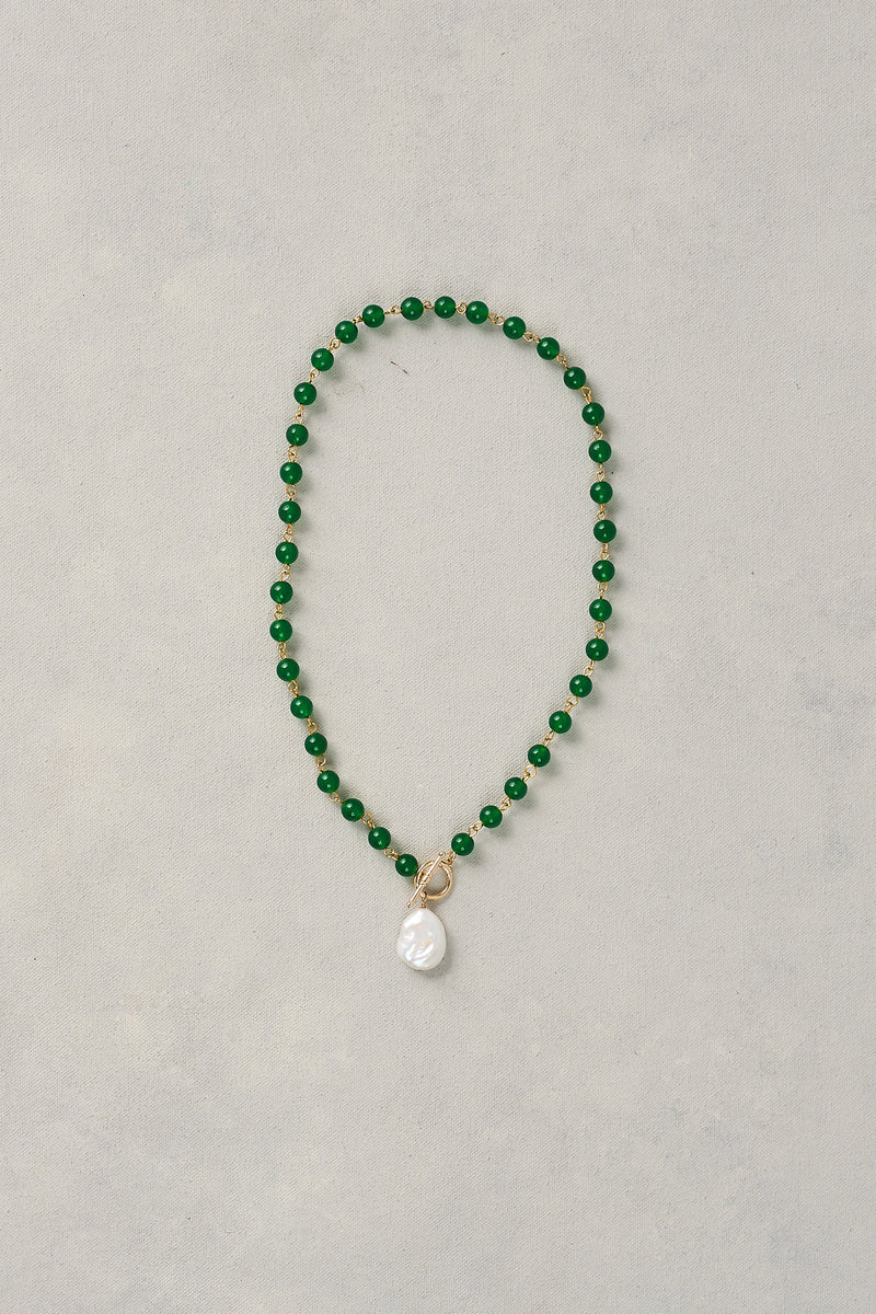 Pearl Pendant Necklace - Emerald