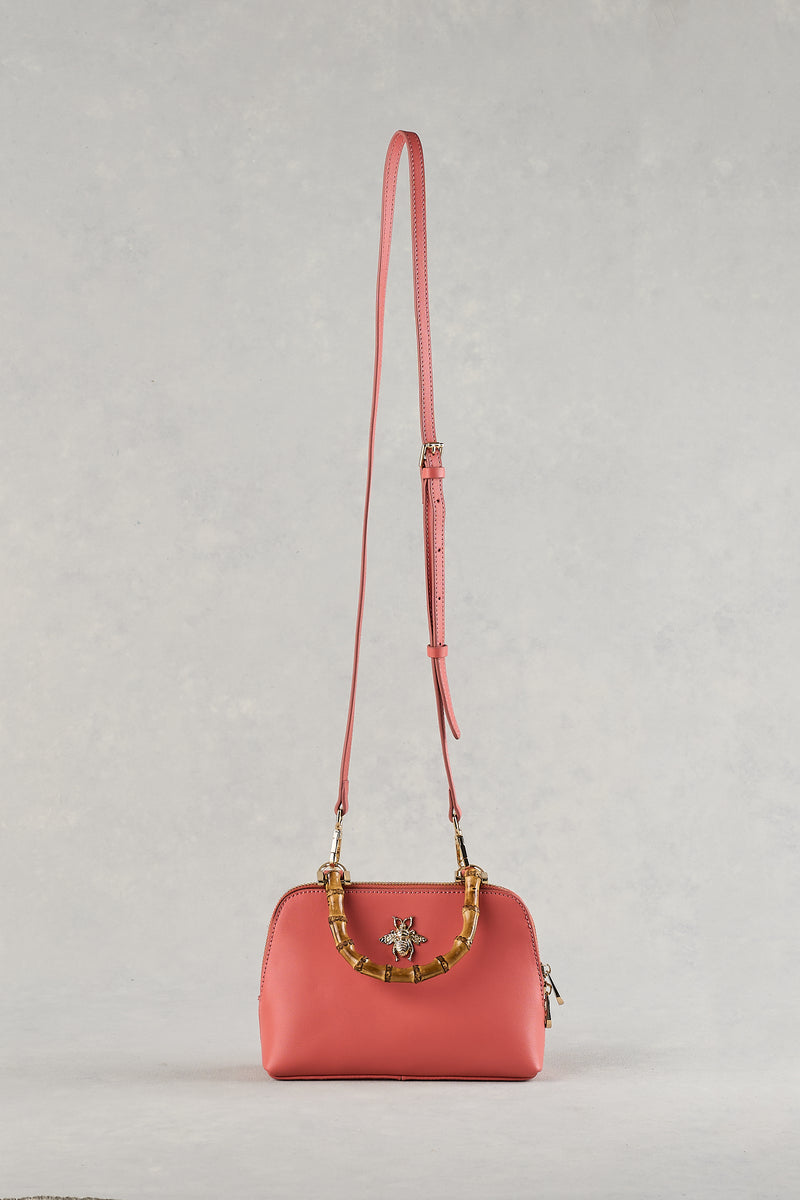 Bamboo Handle Handbag - Blush
