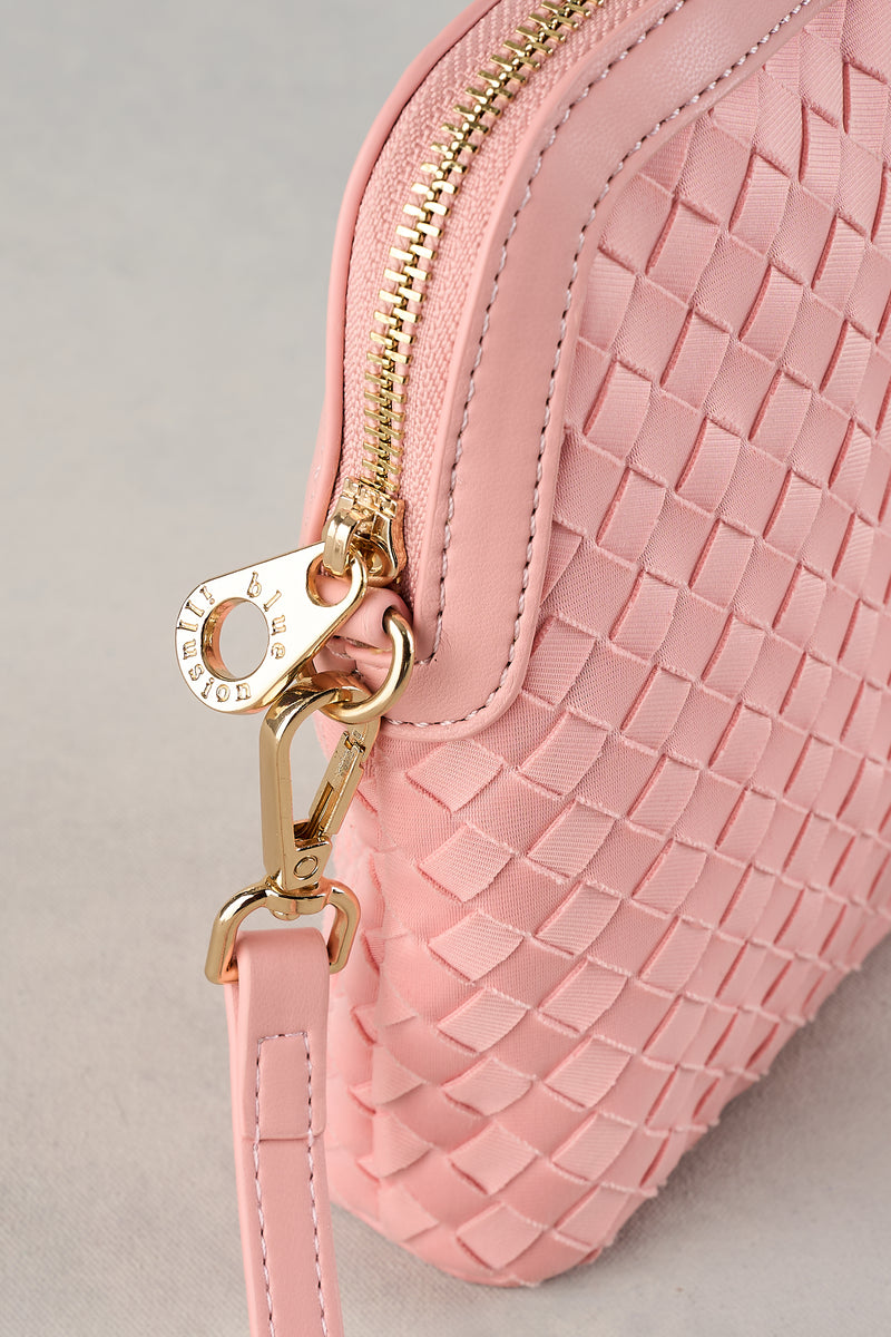 Soft Woven Phone Bag - Light Pink