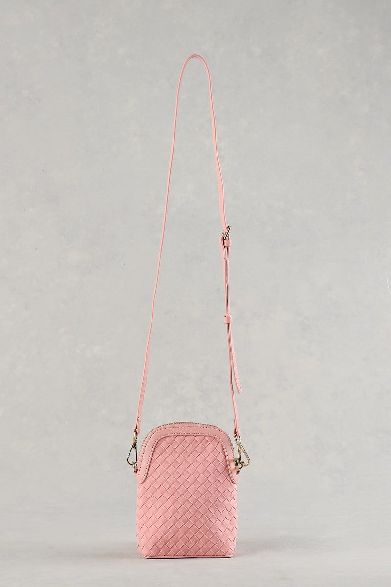 Soft Woven Phone Bag - Light Pink