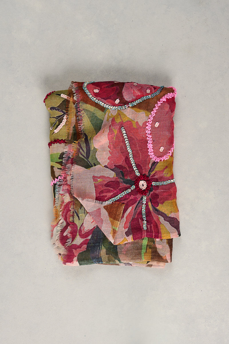 Embellished Garden Scarf – Multicolour