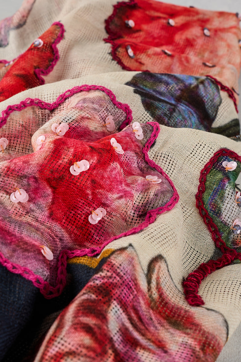 Embellished Garden Scarf – Multicolour