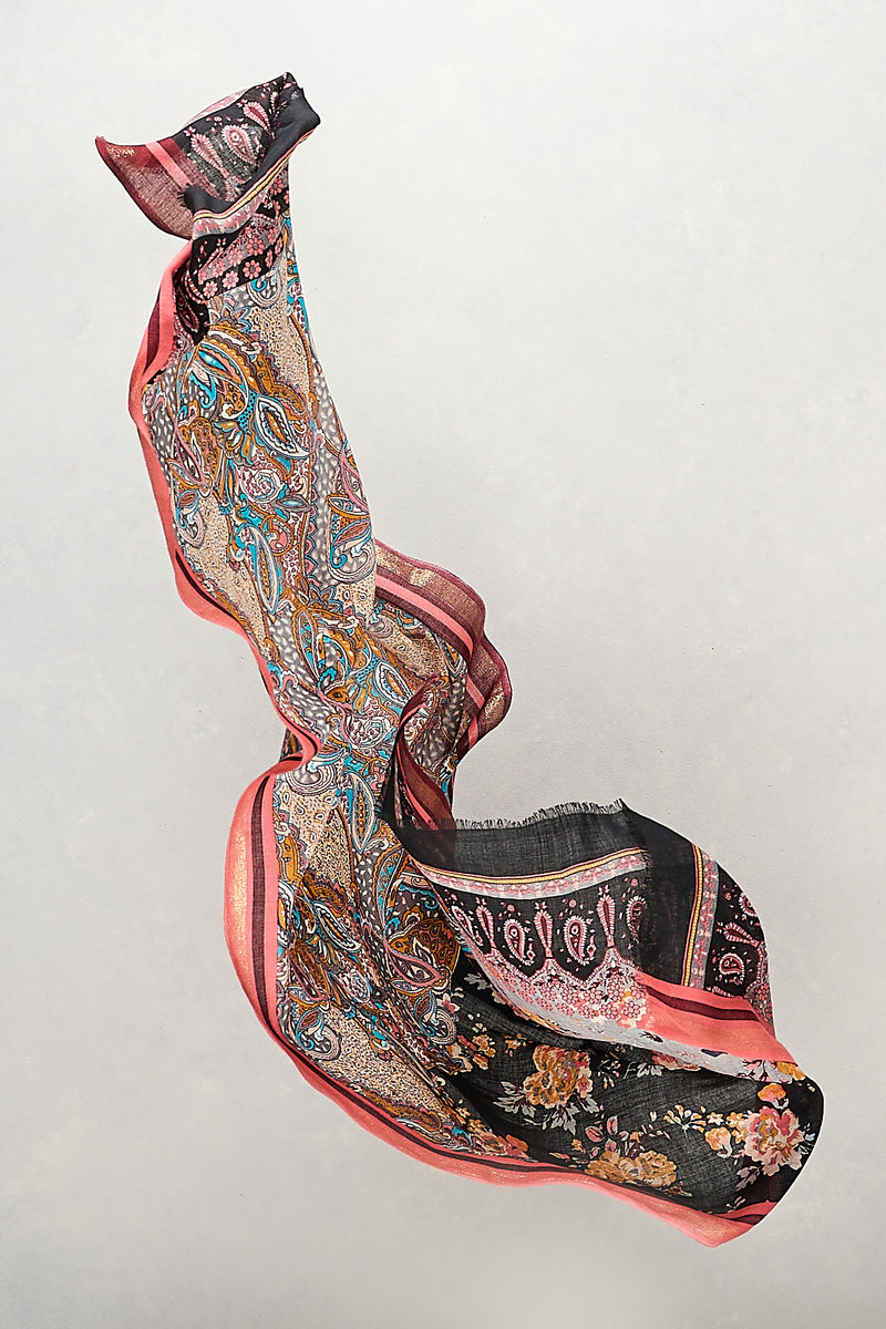 Floral Paisley Scarf – Multicolour