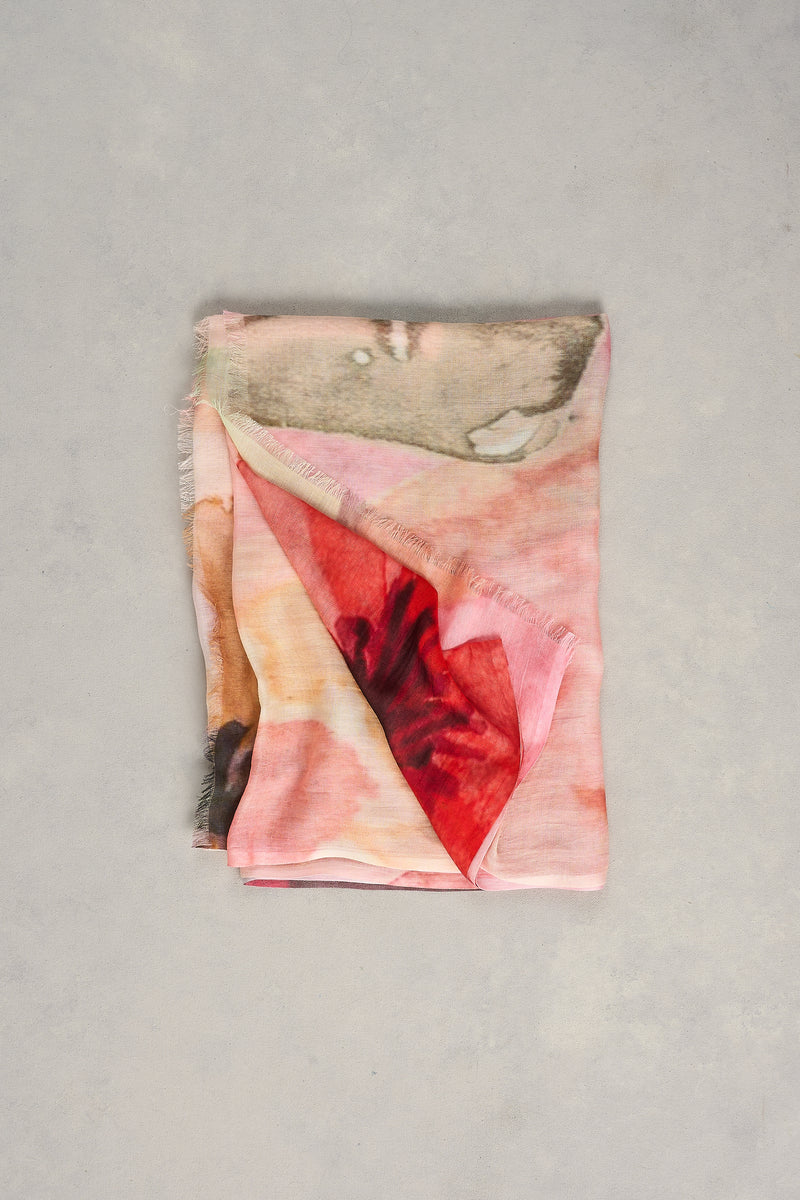 Watercolour Floral Scarf – Multicolour