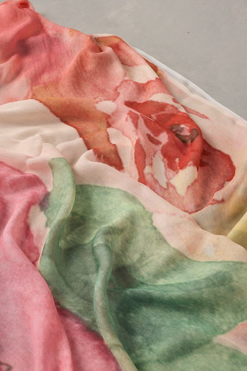 Watercolour Floral Scarf – Multicolour