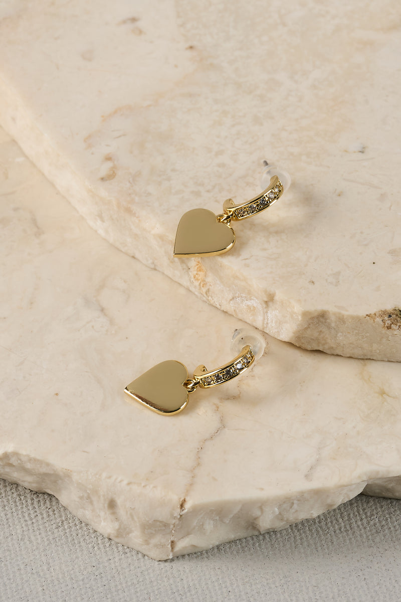 Heart Studs – Gold