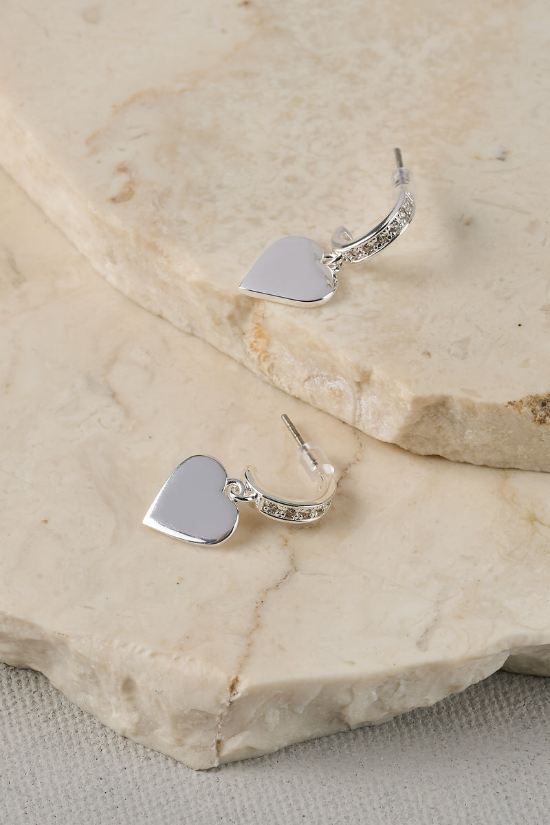 Heart Studs – Silver