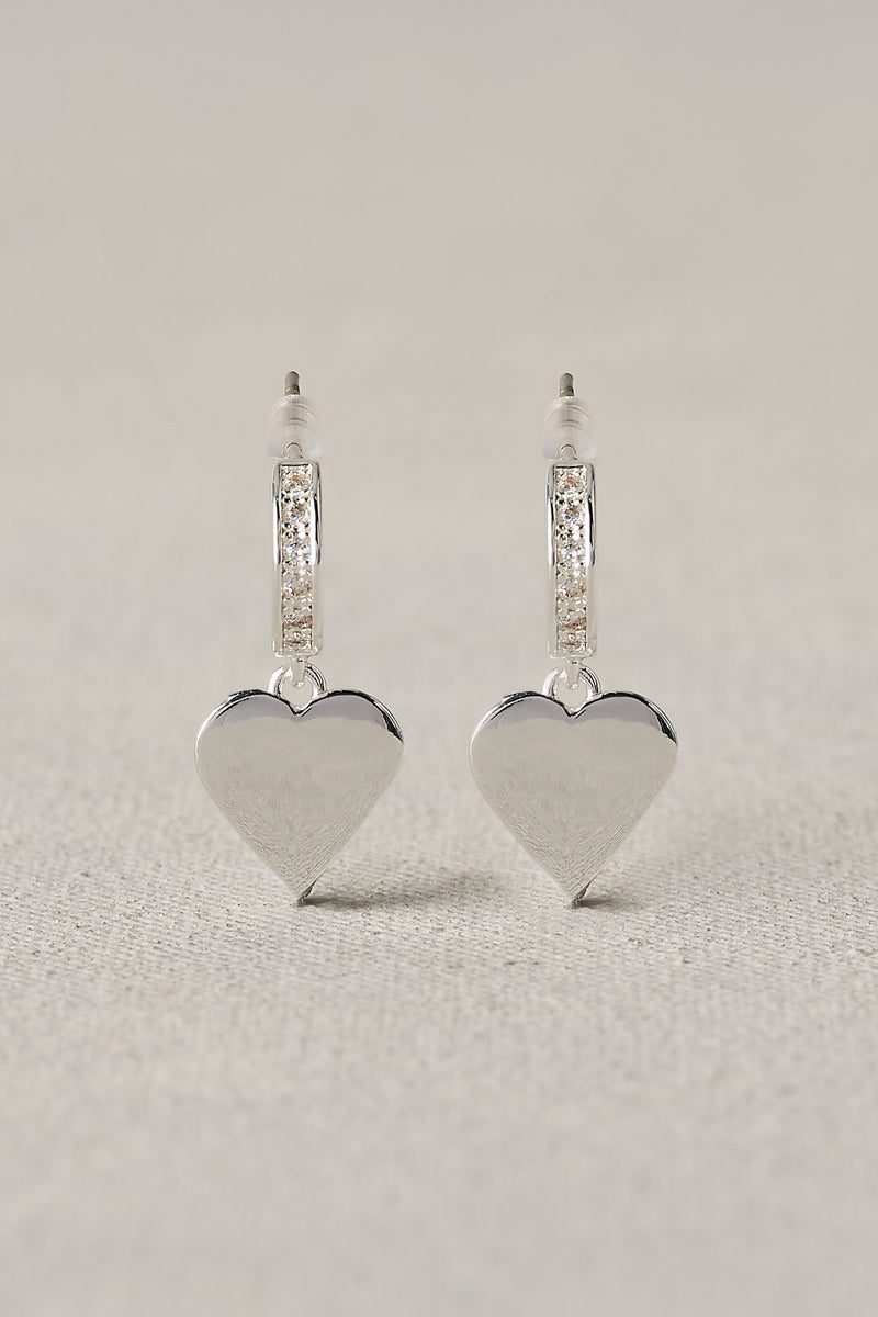 Heart Studs – Silver