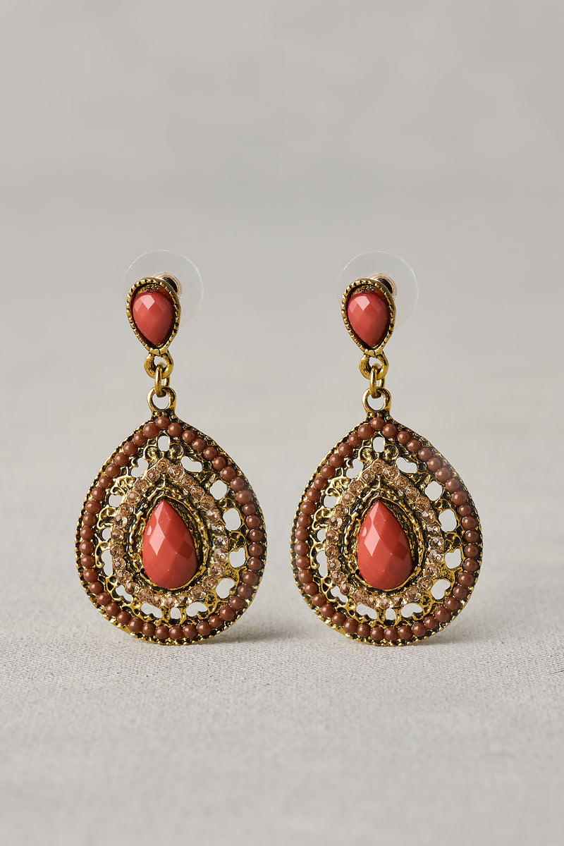 Tear Drop Studs – Rosewood