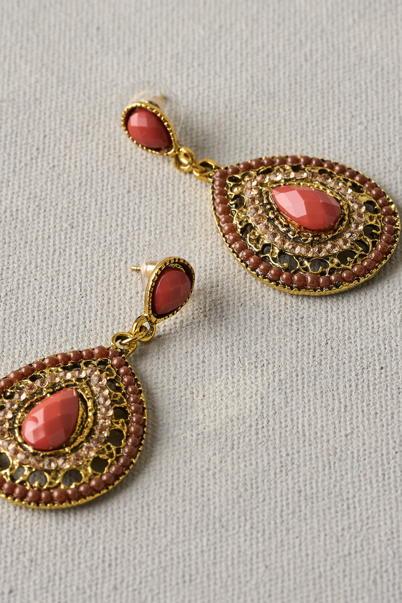 Tear Drop Studs – Rosewood