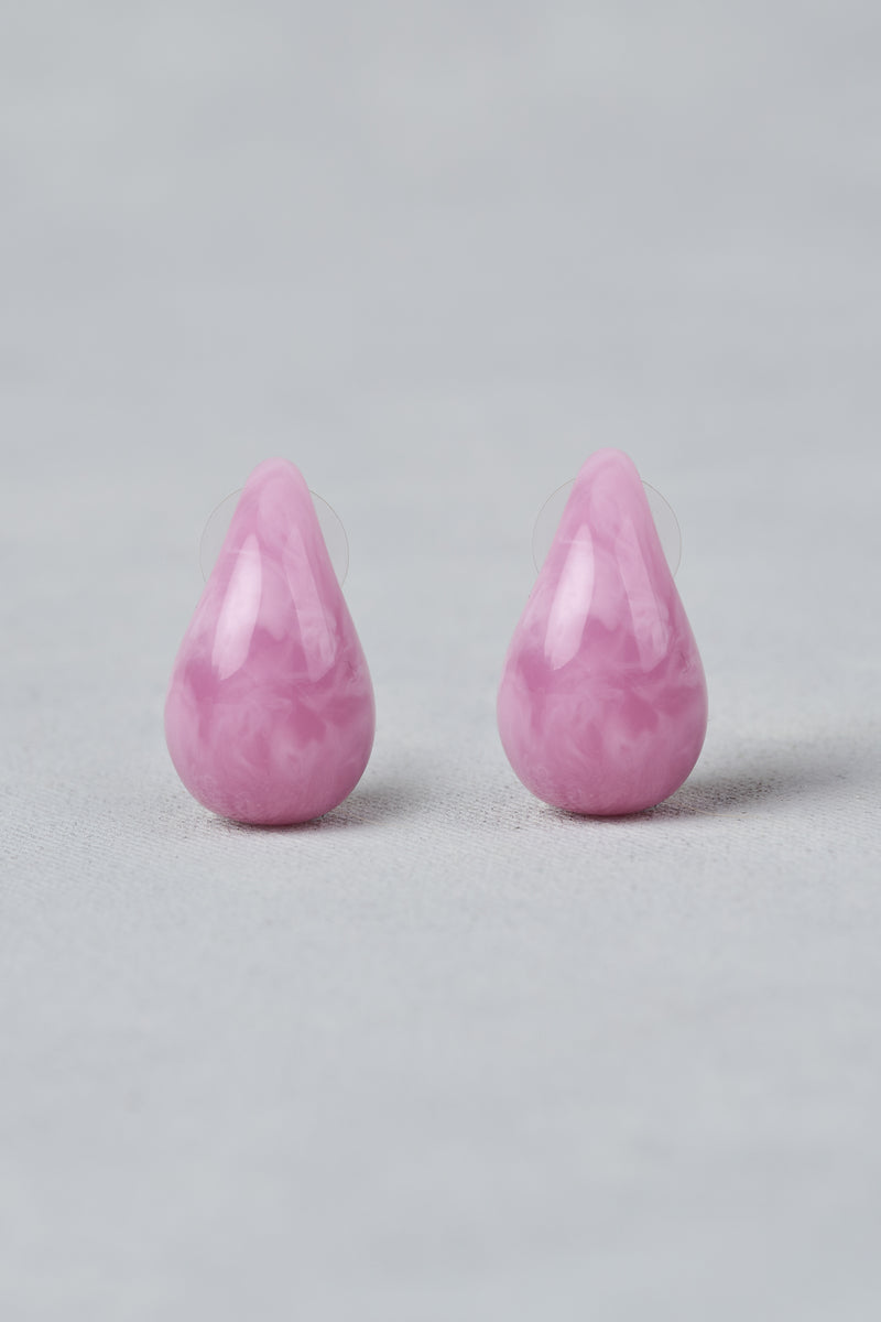 Resin Tear Studs – Pink