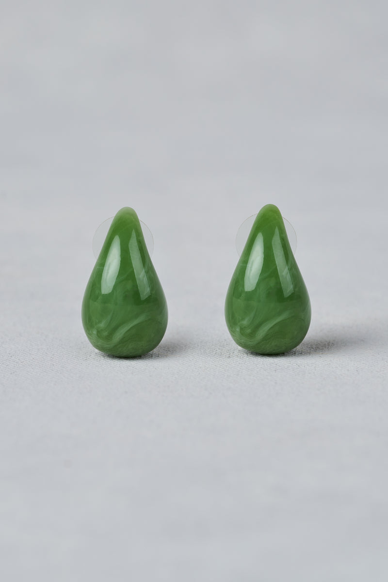 Resin Tear Studs – Sage