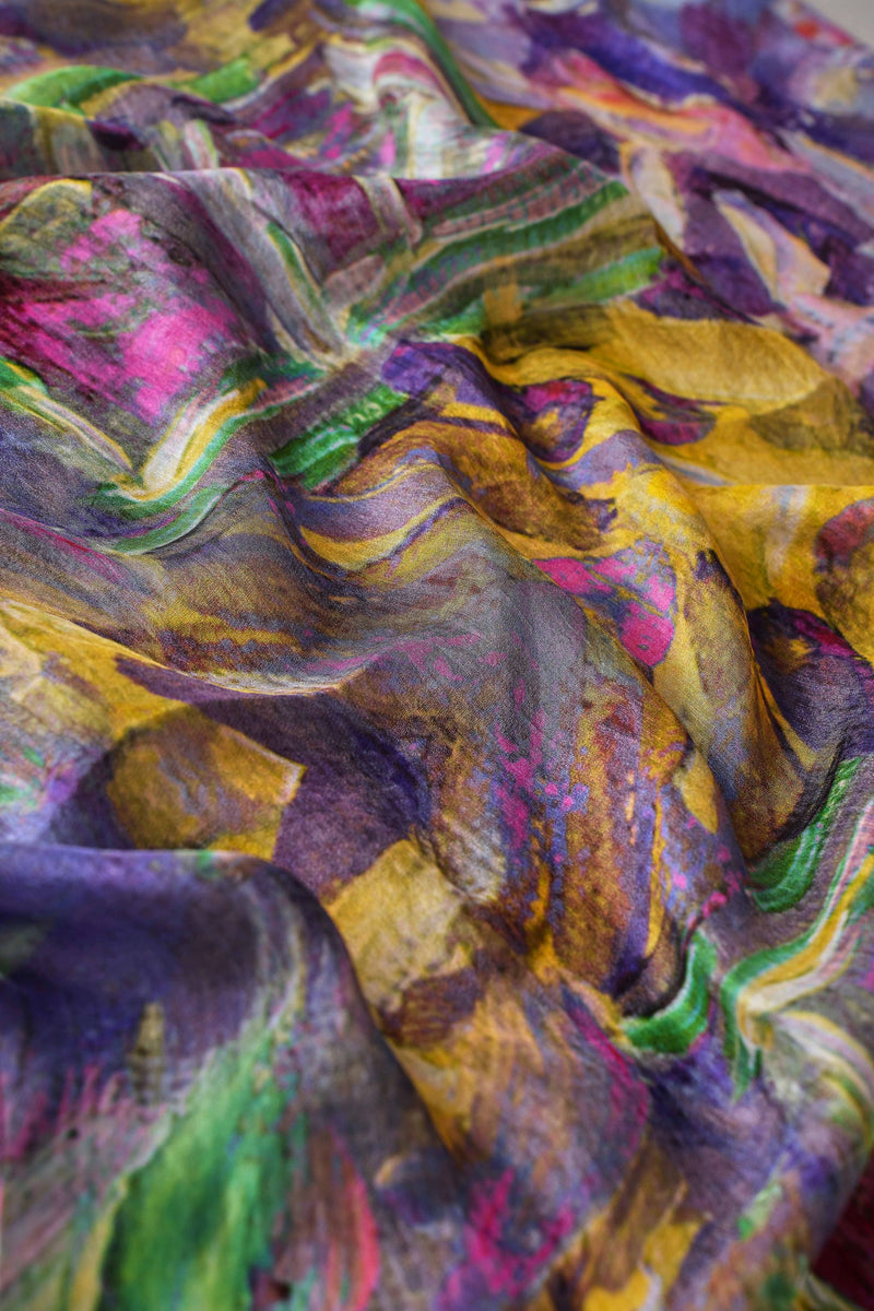 Abstract Floral Scarf – Multicolour