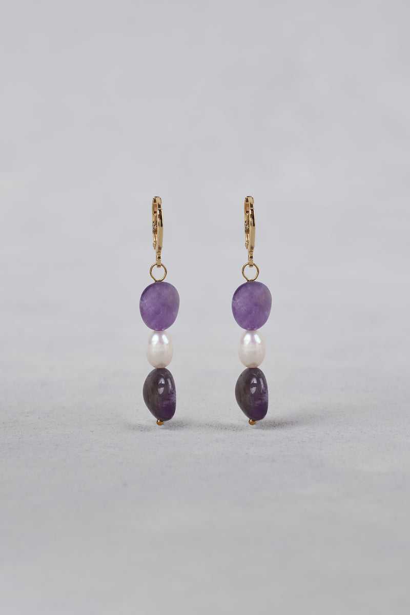 Pearl & Stone Earrings – Multicolour