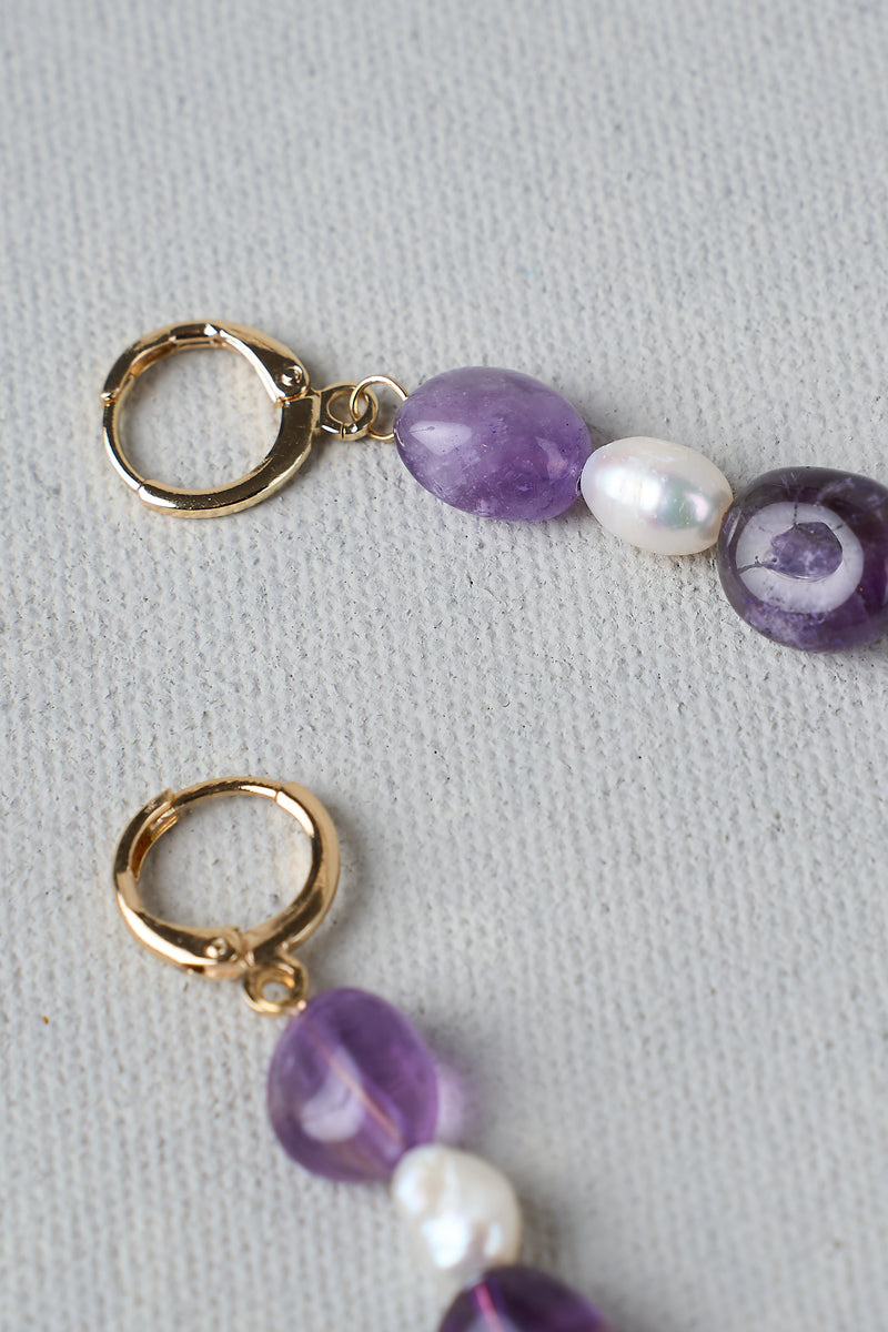Pearl & Stone Earrings – Multicolour