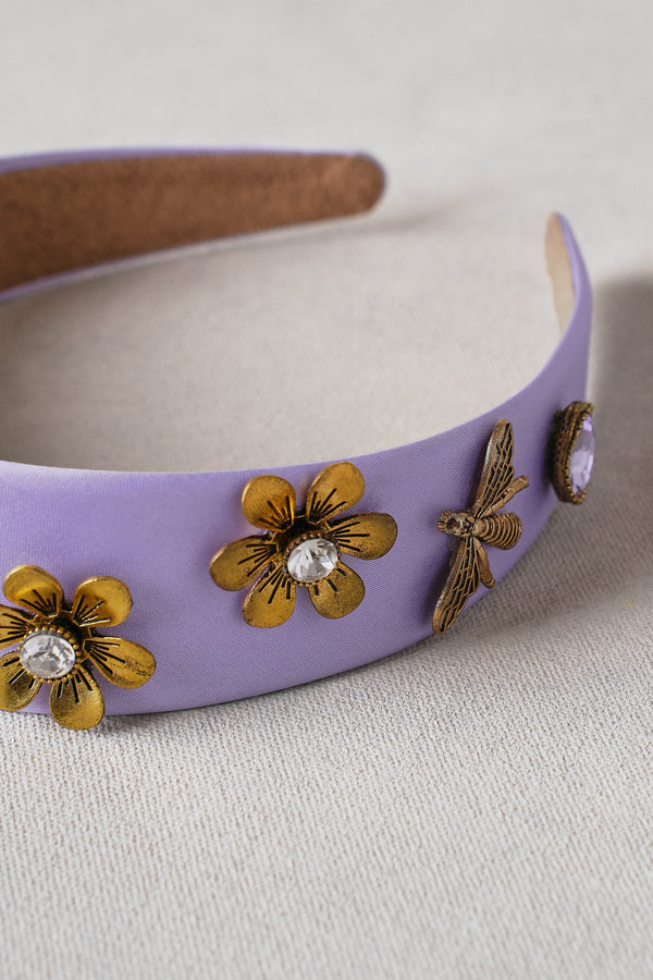 Bejewelled Headband – Mauve