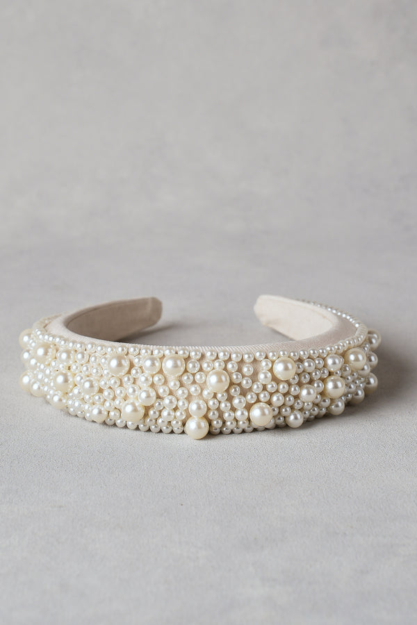 Pearl Headband – Cream