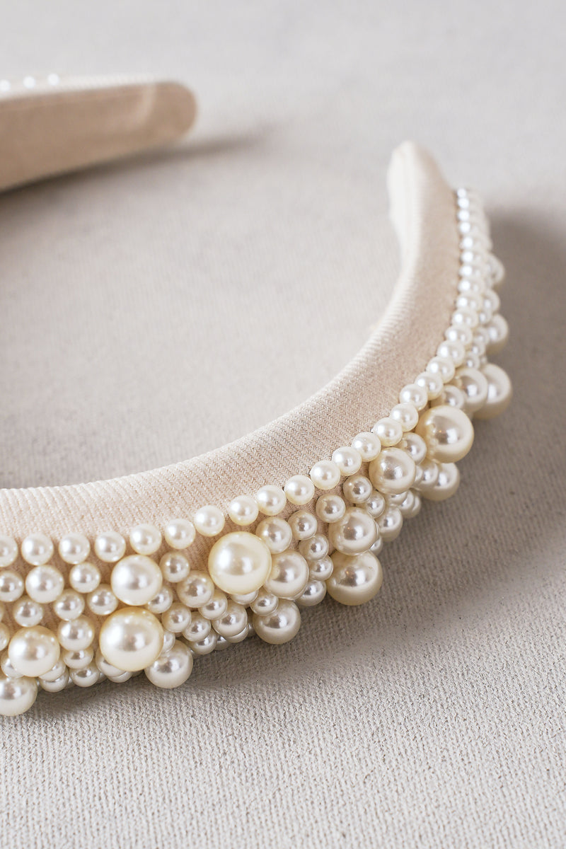 Pearl Headband – Cream