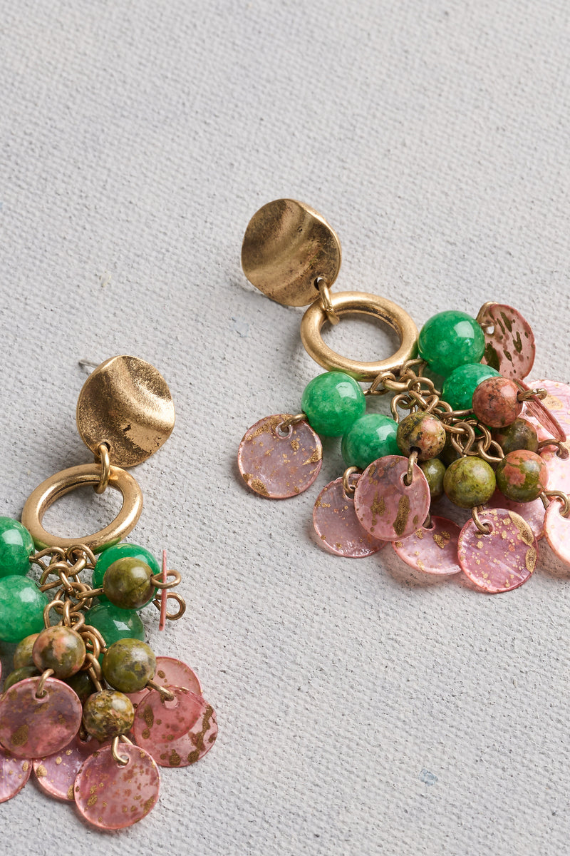 Cluster Earrings - Multicolour