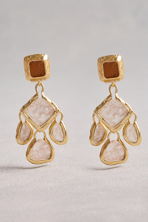 Chandelier Earrings - Pink