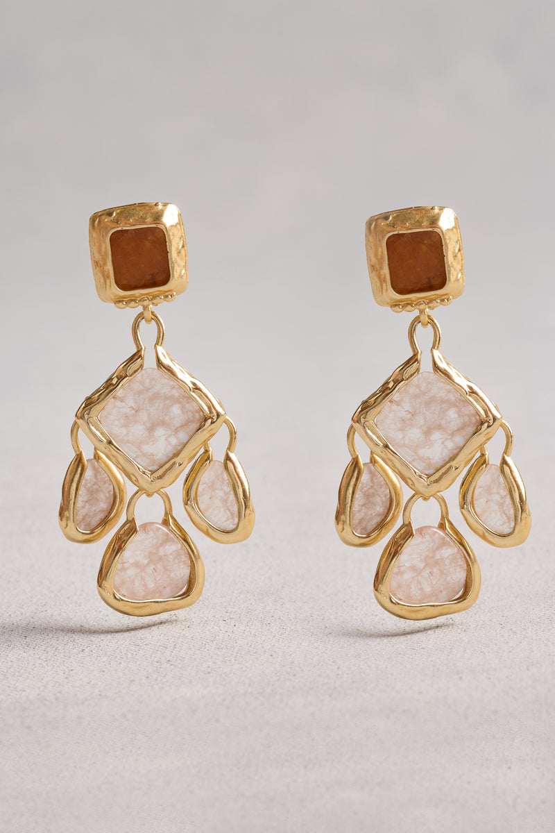 Chandelier Earrings - Pink