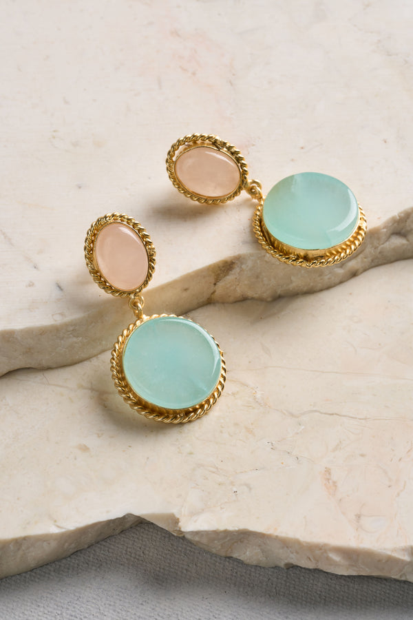 Two Tone Earrings - Multicolour