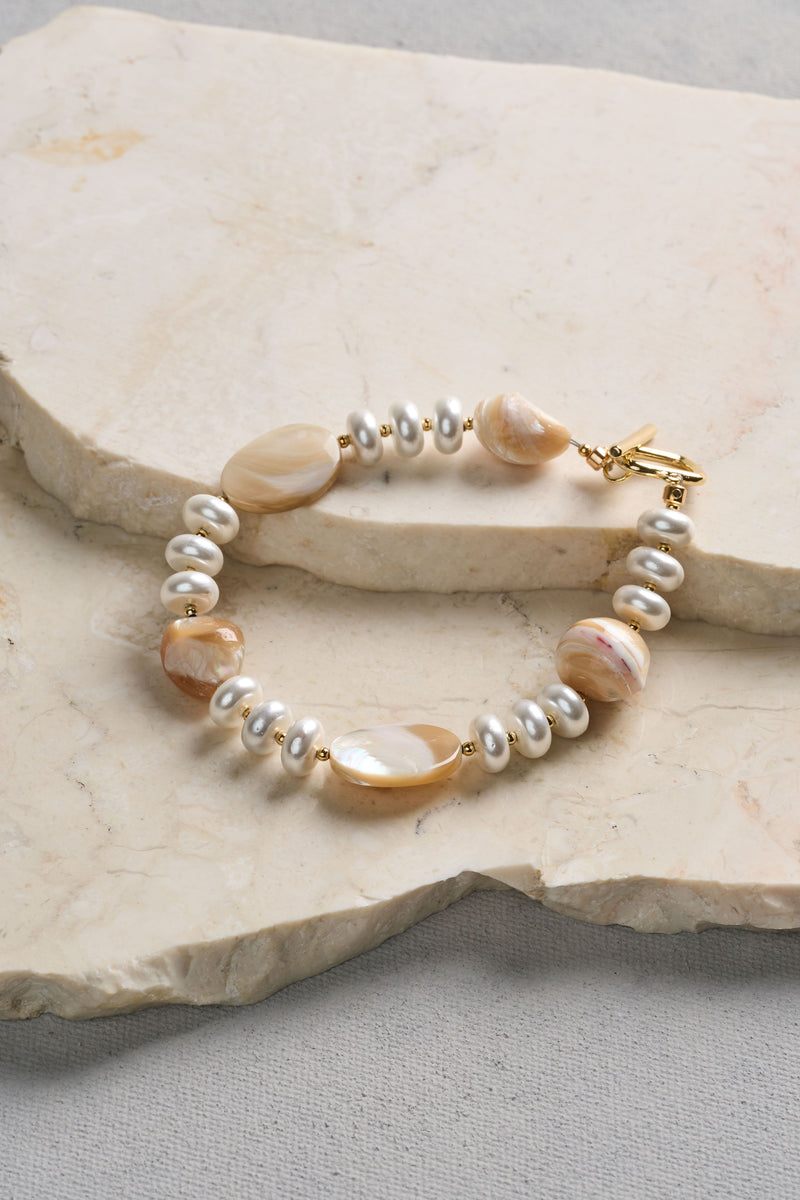Stone & Pearl Wrist - Multicolour
