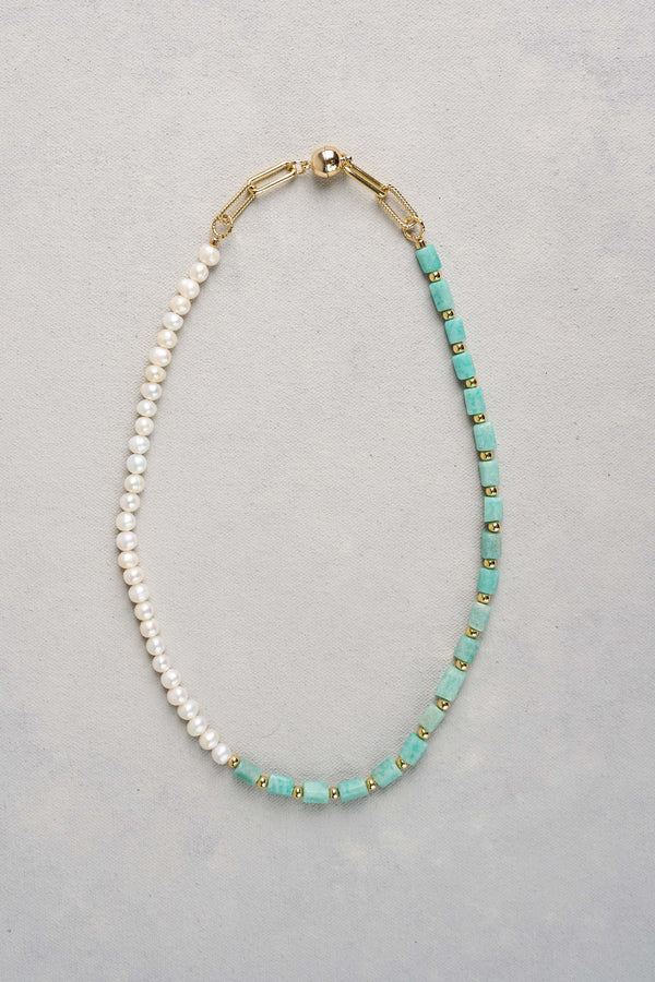 Pearl & Stone Necklace - Multicolour
