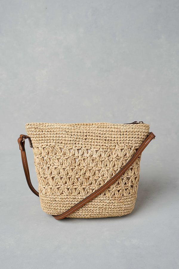 Crochet Crossbody Bag - Natural