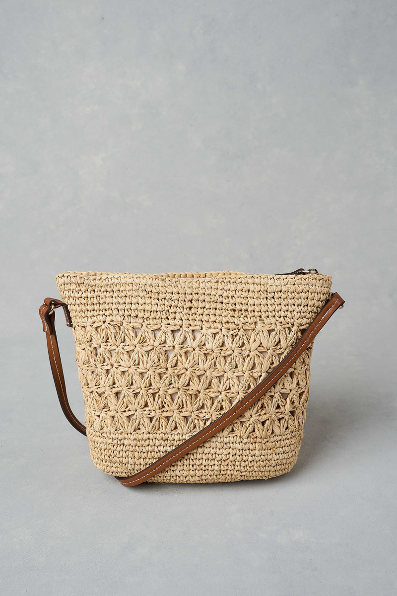 Crochet Crossbody Bag - Natural
