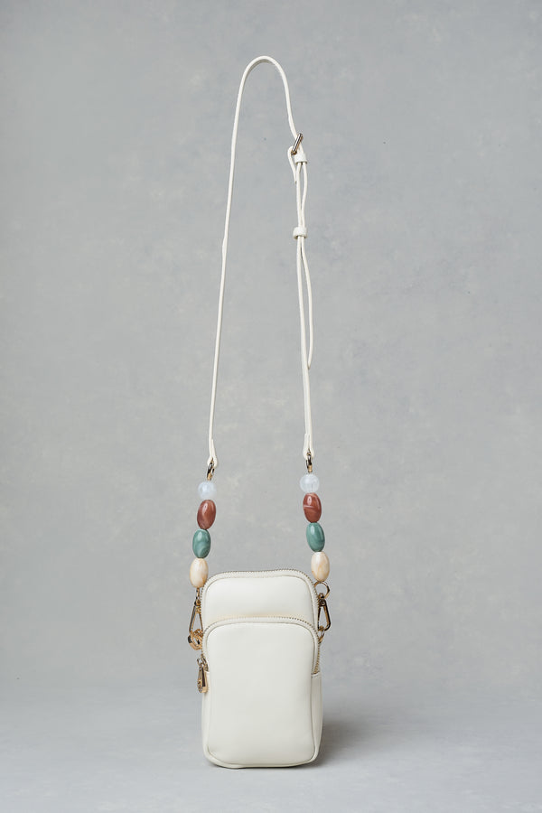 Beaded Phone Bag - Cream