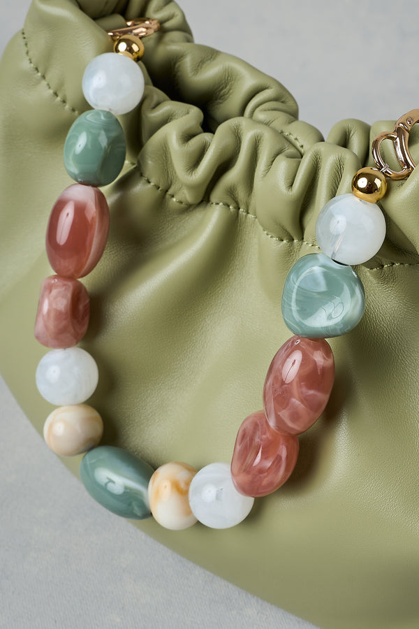 Beaded Shoulder Bag - Sage