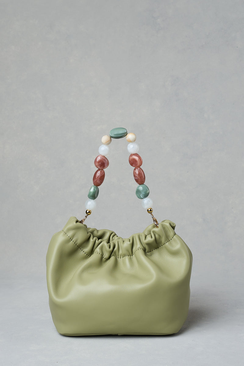Beaded Shoulder Bag - Sage