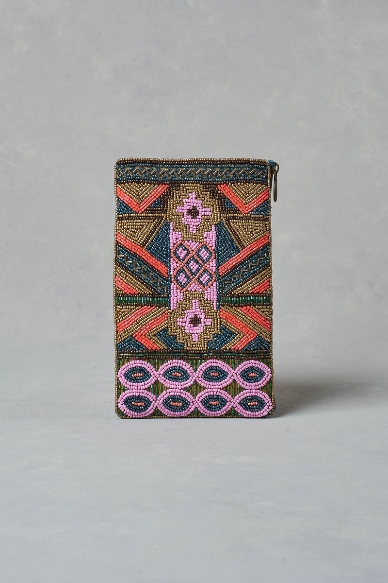 Tile Print Mini Cos Bag - Multicolour