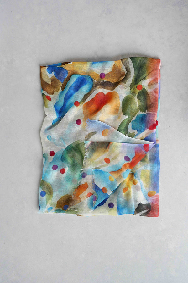 Floral Spot Scarf - Multicolour