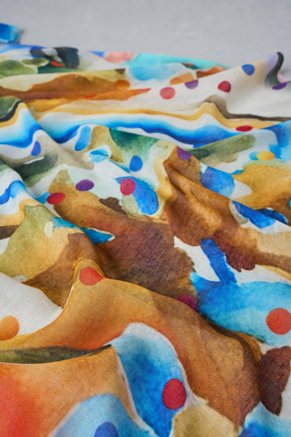 Floral Spot Scarf - Multicolour