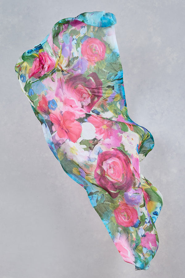 Large Bloom Scarf - Multicolour
